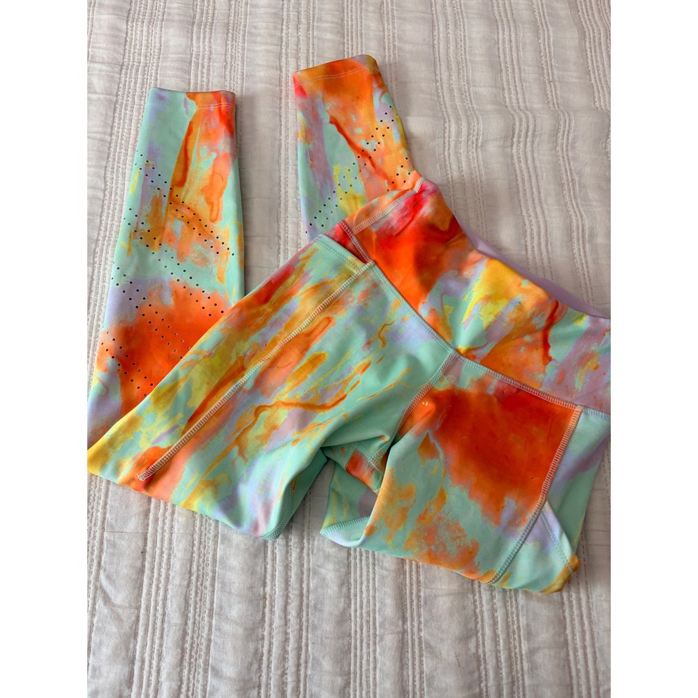 Nike Dri-FIT Epic Luxe Running Leggings Womens XS Abstract Tie Dye Multi Color